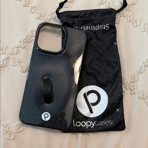 Loopy Cases Black Glitter Phone Case